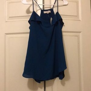 LOFT Top, a dark shade of blue, spaghetti straps